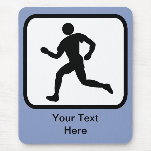 カスタマイズ可能なランナーロゴ マウスパッド (正面)