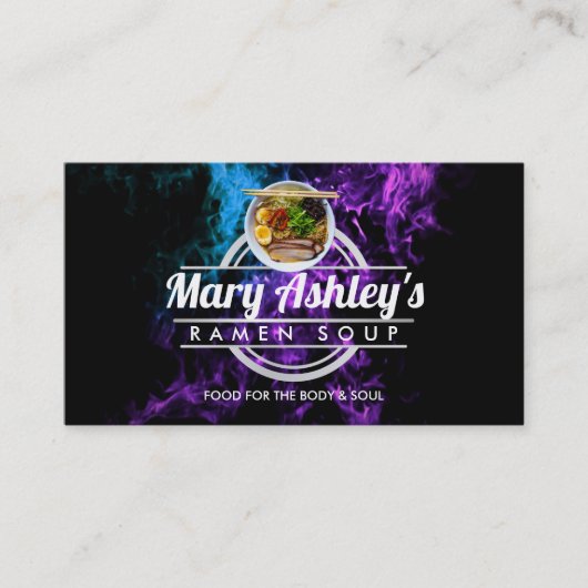 カスタマイズ可能なラーメンスープの名刺 名刺 (正面)