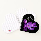 カスタマイズ可能なリジー名パープルクロカスフローラ ノートブック (内部)