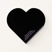 カスタマイズ可能なリジー名パープルクロカスフローラ ノートブック (裏面)