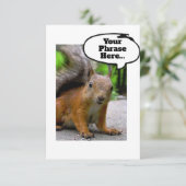 カスタマイズ可能なリス考えクバブルが何でも言う サンキューカード (スタンド正面)