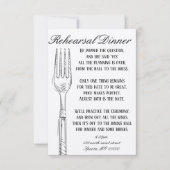 カスタマイズ可能なリハーサルディナーカード 招待状 (正面)
