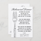 カスタマイズ可能なリハーサルディナーカード 招待状 (正面/裏面)