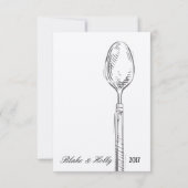 カスタマイズ可能なリハーサルディナーカード 招待状 (裏面)