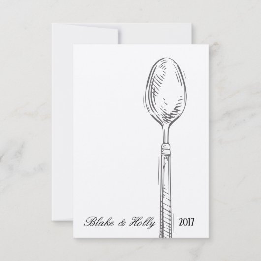 カスタマイズ可能なリハーサルディナーカード 招待状 (裏面)