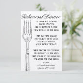 カスタマイズ可能なリハーサルディナーカード 招待状 (スタンド正面)