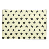 カスタマイズ可能なリバーシブルブラックとクリームスター 枕カバー (裏面)