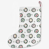 カスタマイズ可能なリースを備えたクリスマスイニシャル スモールクリスマスストッキング (裏面)