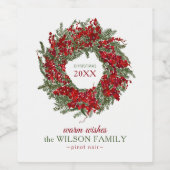 カスタマイズ可能なリースホリデーワインラベル ワインラベル (シングルラベル)