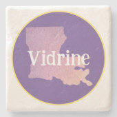 カスタマイズ可能なルイジアナの石コースター ストーンコースター (正面)