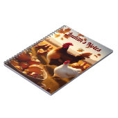 カスタマイズ可能なルースターノートブック、スパイラルノートブック。 ノートブック (左側)