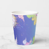 カスタマイズ可能なレインボースカイ誕生日パーティーデコール 紙コップ (裏面)