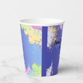 カスタマイズ可能なレインボースカイ誕生日パーティーデコール 紙コップ (右)