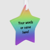 カスタマイズ可能なレインボースタークリスマスオーナメント オーナメント (正面)