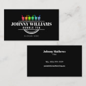 カスタマイズ可能なレインボーバブルティー名刺 名刺 (正面/裏面)