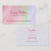 カスタマイズ可能なレインボーパステルビジネスカード 名刺 (正面/裏面)