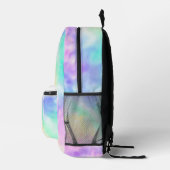 カスタマイズ可能なレインボーパステル絞り染めバックパック プリントバックパック (右)