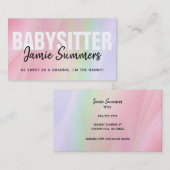 カスタマイズ可能なレインボーベビーシッターの名刺 名刺 (正面/裏面)
