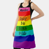 カスタマイズ可能なレインボーLGBTQプライド名入りギフト エプロン (インサイチュ)