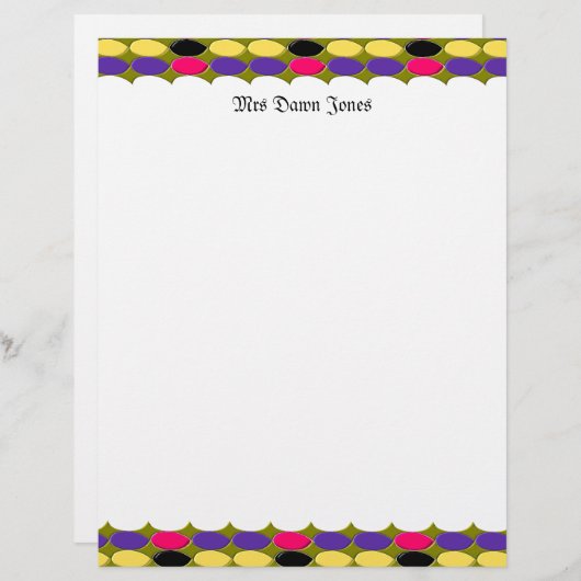 カスタマイズ可能なレターヘッドの多くのスポット (正面/裏面)