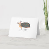 カスタマイズ可能なレッドフットカメ誕生日カード5 カード (裏面)