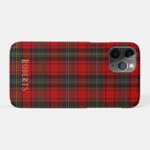 カスタマイズ可能なレッド スコットランド タータン携帯ケース Case-Mate iPhoneケース (裏面(横))