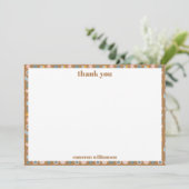 カスタマイズ可能なレトロなアースカラーのベイビーシャワーパーティー サンキューカード (スタンド正面)