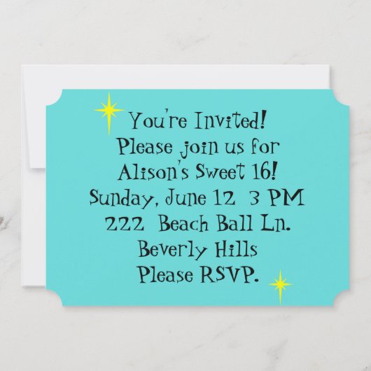 カスタマイズ可能なレトロのソーダ・ファウンテンの招待状 招待状 (裏面)