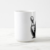 カスタマイズ可能なレトロのボーリング・ピン コーヒーマグカップ (中央)