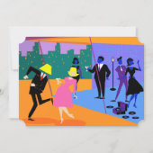 カスタマイズ可能なレトロアーバンルーフトップパーティの招待状 招待状 (正面)