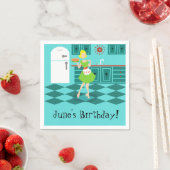 カスタマイズ可能なレトロキッチン紙ナプキンス スタンダードカクテルナプキン (インサイチュ)