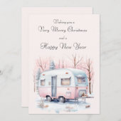 カスタマイズ可能なレトロキャンパークリスマスカード シーズンカード (正面/裏面)
