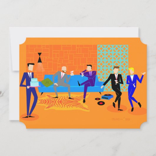 カスタマイズ可能なレトロゲイパーティの招待状 招待状 (正面)