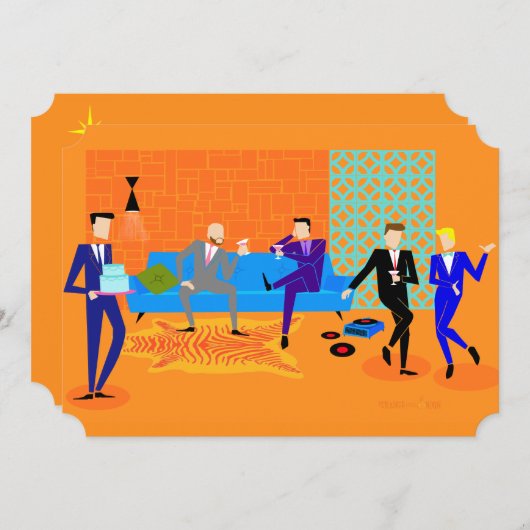 カスタマイズ可能なレトロゲイパーティの招待状 招待状 (正面/裏面)