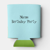 カスタマイズ可能なレトロゲイピンクフラミンゴプールパーティー 缶クーラー (裏面)