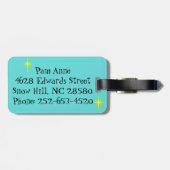 カスタマイズ可能なレトロスキーバケーションラゲージタグ ラゲッジタグ (裏面横)