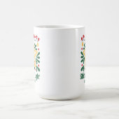 カスタマイズ可能なレトロスタイルのクリスマス コーヒーマグカップ (中央)