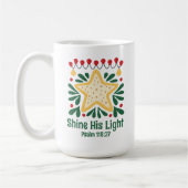 カスタマイズ可能なレトロスタイルのクリスマス コーヒーマグカップ (左)