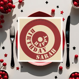 カスタマイズ可能なレトロビニールスリーブ紙ナプキン スタンダードカクテルナプキン