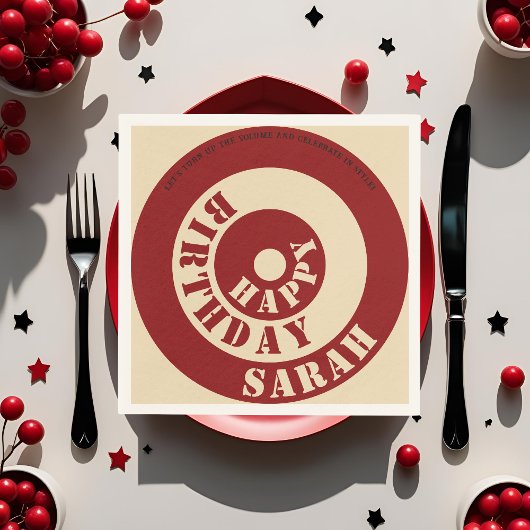 カスタマイズ可能なレトロビニールスリーブ紙ナプキン スタンダードカクテルナプキン