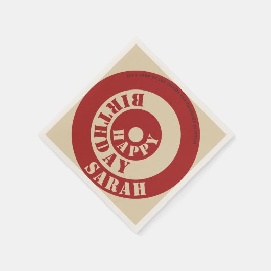 カスタマイズ可能なレトロビニールスリーブ紙ナプキン スタンダードカクテルナプキン (角)