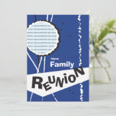 カスタマイズ可能なレトロファミリ懇親会招待状 招待状 (スタンド正面)