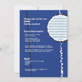 カスタマイズ可能なレトロファミリ懇親会招待状 招待状 (裏面)