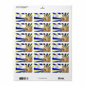 カスタマイズ可能なレトロ漫画スタイル住所 シール (フルシート)