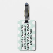 カスタマイズ可能なレトロ漫画ブックかわいこちゃん荷物タグ ラゲッジタグ (裏面縦)