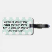 カスタマイズ可能なレトロ漫画ブックかわいこちゃん荷物タグ ラゲッジタグ (裏面横)