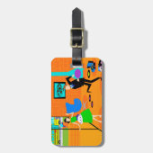 カスタマイズ可能なレトロ親の荷物タグ ラゲッジタグ (正面縦)
