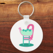 カスタマイズ可能なレトロ50のサイン キーホルダー (正面)