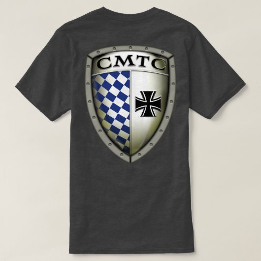 カスタマイズ可能なレトロCMTC Tシャツ (デザイン裏面)