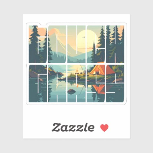 カスタマイズ可能なレトロTouchグラスアウトドアタイポグラフィ シール (シート)